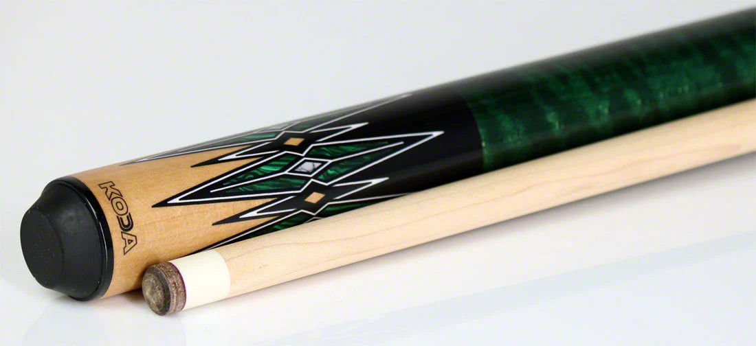 K2 KL180 | 8 Point Natural, Green, and Black Graphic | No Wrap | KODA Cue