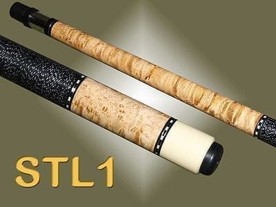 STL1 | Natural Birdseye Maple | Black and White Irish Linen | Schon Cue