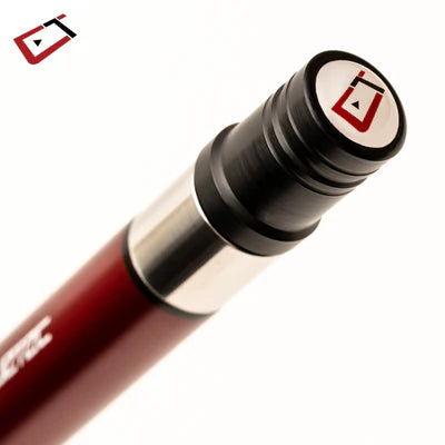 CynergySVB | Ruby Red | Black Irish Linen Wrap | Cuetec Cue