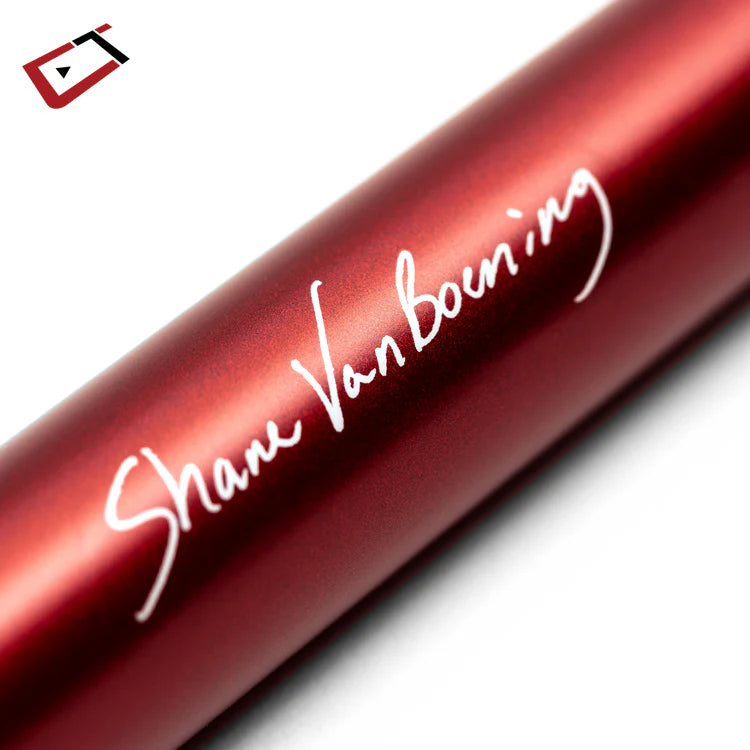 CynergySVB | Ruby Red | Black Irish Linen Wrap | Cuetec Cue