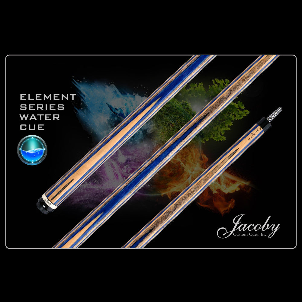 Flat Water | Natural, black, and Blue | No Wrap | Jacoby Cue