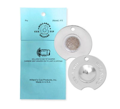 Willard's Pool Cue Tip Shaper - Nickel