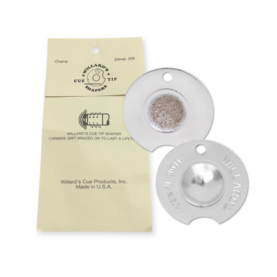 Willard's Pool Cue Tip Shaper - Dime