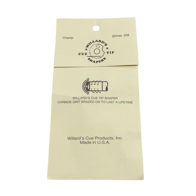 Willard's Pool Cue Tip Shaper - Dime